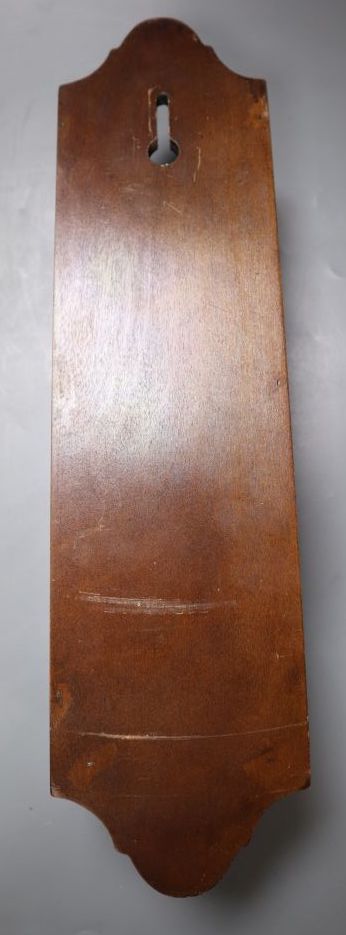 A dark stained beech wall pocket with drawer, modern, 38cm high